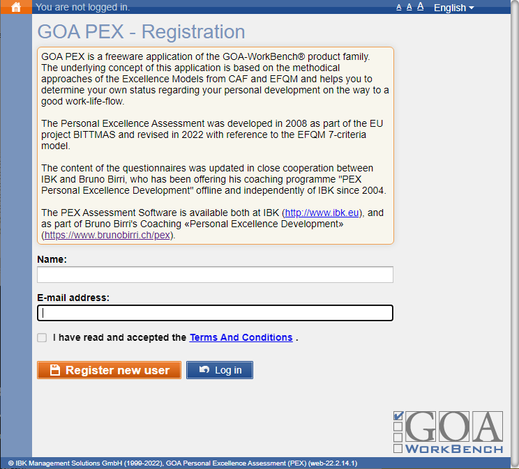 GOA PEX Registrationg